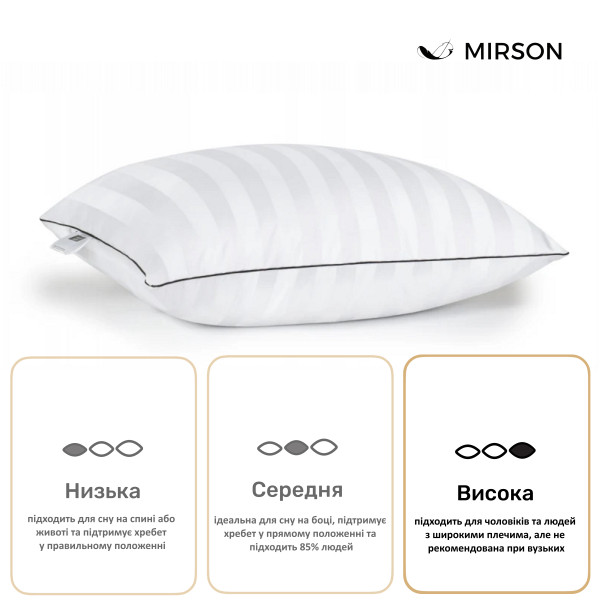 Фото - Подушка стандартна MirSon Extra Premium Royal 3051 висока 70x70 см (2200000007162)
