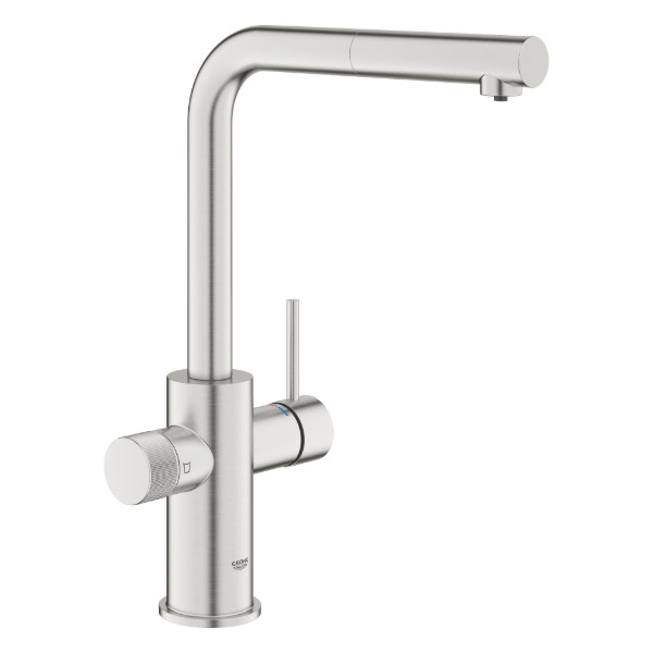 Фото - Кухонний змішувач Grohe Blue Pure Minta Супер сталь (30601DC0)