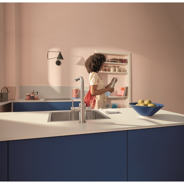 Фото - Кухонний змішувач Grohe Blue Pure Minta Супер сталь (30601DC0)