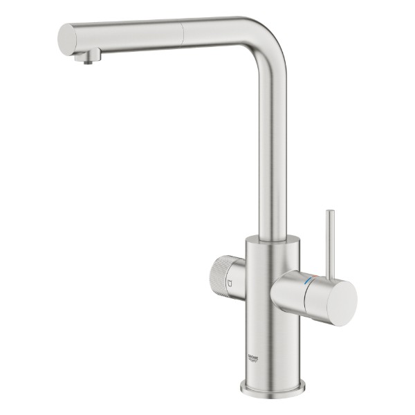 Фото - Кухонний змішувач Grohe Blue Pure Minta Супер сталь (30601DC0)