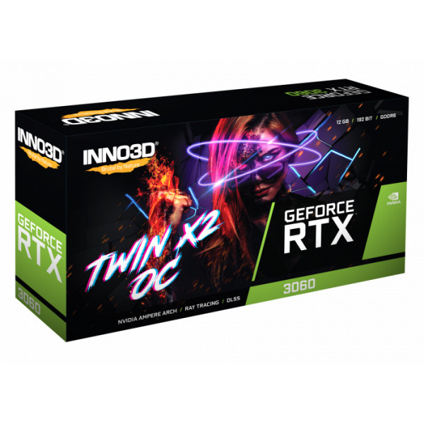Фото - Відеокарта Inno3D NVIDIA RTX 3060 LHR (N30602-12D6X-11902120H)