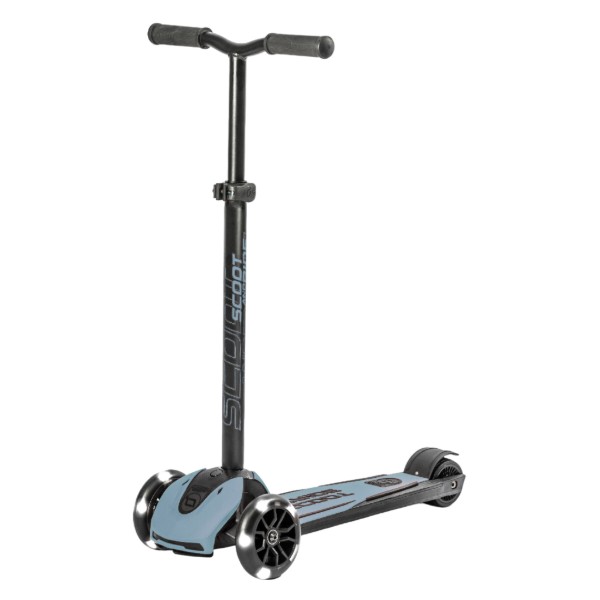 Фото - Триколісний самокат Scoot&Ride Highwaykick-5 з колесами що світяться Сталевий (SR-190117-STEEL)