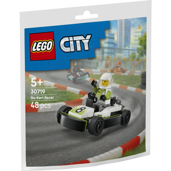 Фото - Конструктор LEGO  City Гонщик на картингу (30719)