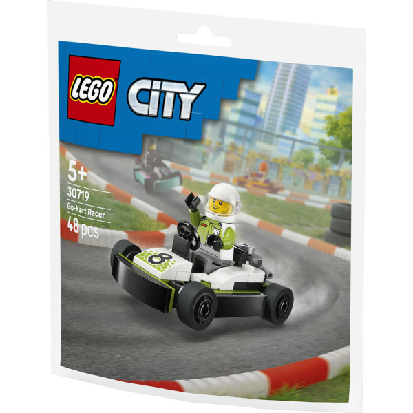 Фото - Конструктор LEGO  City Гонщик на картингу (30719)