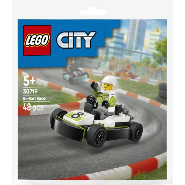 Фото - Конструктор LEGO  City Гонщик на картингу (30719)
