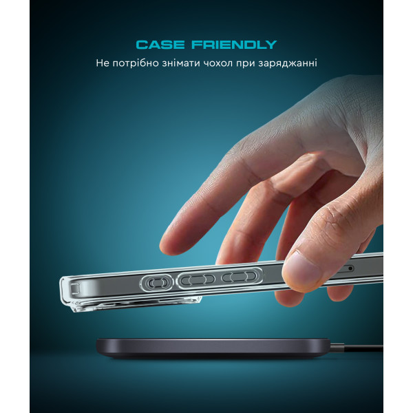 Фото - Бездротовий зарядний пристрій Armorstandart Resolute Power AWC-44 Square 15W Black (ARM73178)