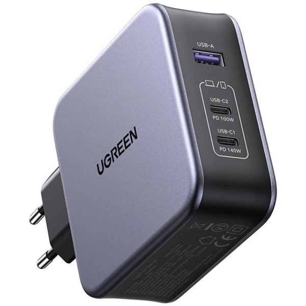 Фото - Сетевое зарядное устройство UGREEN CD289 GaN Fast Charger 140W with Cable Gray (90549)