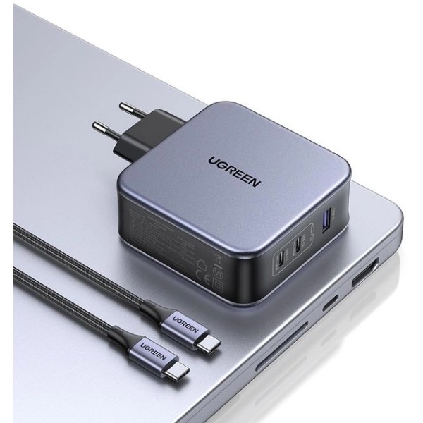 Фото - Сетевое зарядное устройство UGREEN CD289 GaN Fast Charger 140W with Cable Gray (90549)