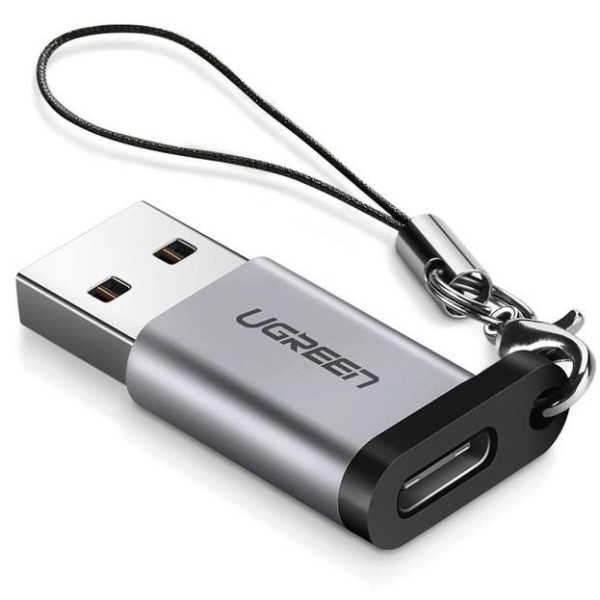 Фото - Перехідник UGREEN US276 USB-A 3.0  Male to USB-C 3.1 Female Adapter Gray (50533)