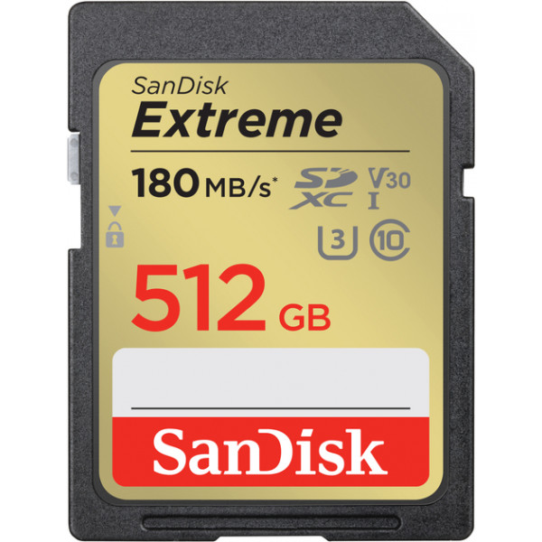 Фото - Карта пам'яті SanDisk Extreme 512GB SDXC Memory Card (SDSDXVV-512G-GNCIN) Фото - Карта пам'яті SanDisk Extreme 512GB SDXC Memory Card (SDSDXVV-512G-GNCIN)