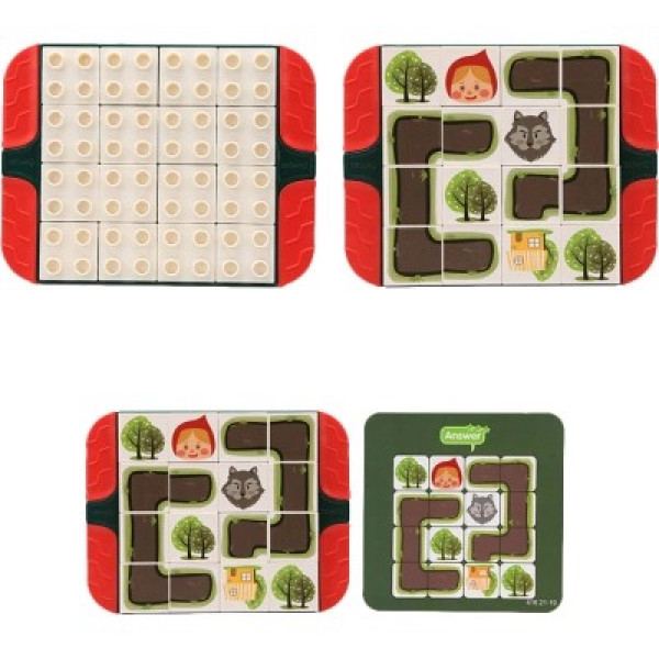 Фото - Пластиковий конструктор Wange Червона шапочка - гра лабіринт + книжка з малюнками (416)