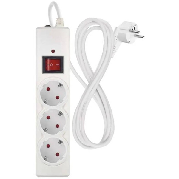 Фото - Мережевий фільтр EMOS P54213, 3 розетки, 1,5м. 10A 2300Вт білий Фото - Мережевий фільтр EMOS P54213, 3 розетки, 1,5м. 10A 2300Вт білий