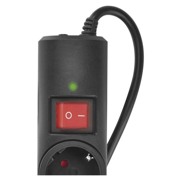 Фото - Мережевий фільтр EMOS P54218, 6 розетки, 1,5м. 10A 2300Вт чорний