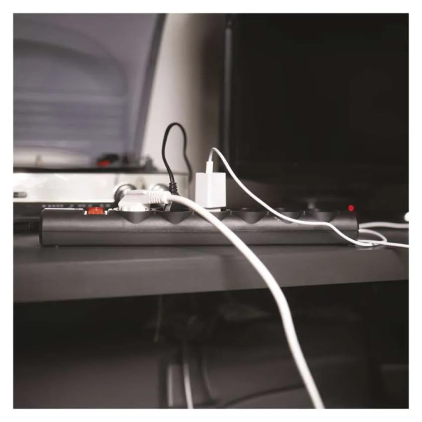 Фото - Мережевий фільтр EMOS P54219, 6 розетки, 3м. 10A 2300Вт чорний