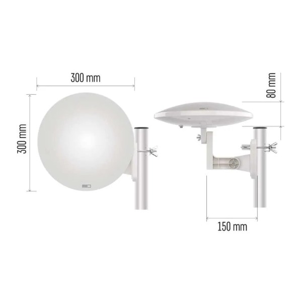 Фото - Антена зовнішня EMOS SJ0803, V900, DVB-T2, FM, DAB, 0–80 км, 360°, фільтр LTE/4G/5G