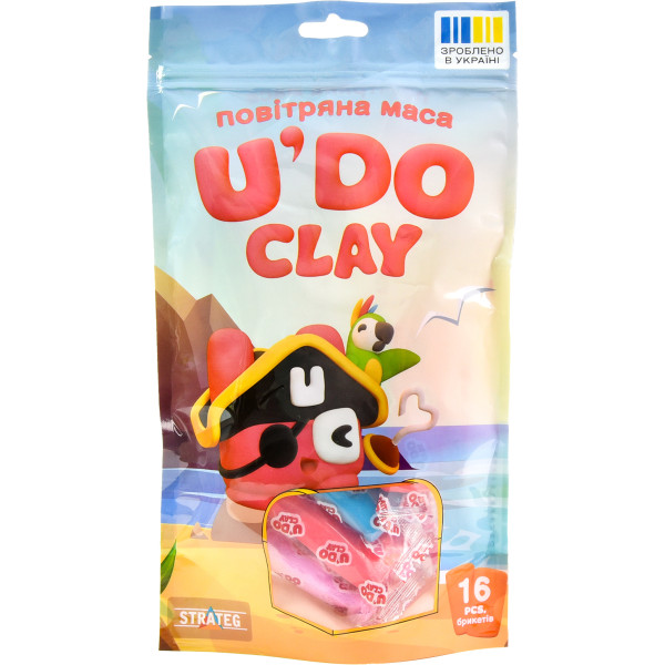 Фото - Маса для ліплення Strateg U'DOClay 16 шт. (30879)