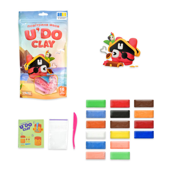Фото - Маса для ліплення Strateg U'DOClay 16 шт. (30879)