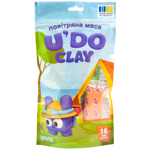 Фото - Маса для ліплення Strateg U'DOClay 16 шт. (30879)