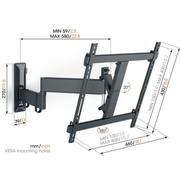 Фото - Крепление для телевизора Vogels TVM 3443 Black