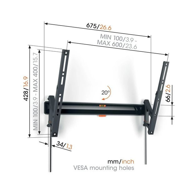 Фото - Крепление для телевизора Vogels TVM 3613 Black