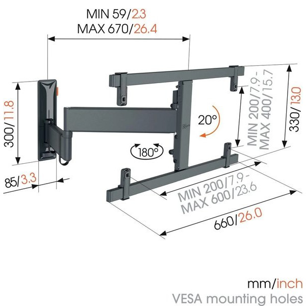 Фото - Кріплення для телевізора Vogels TVM 3663 OLED Black