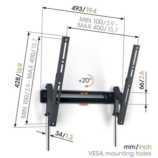 Фото - Крепление для телевизора Vogels TVM 3413 Black