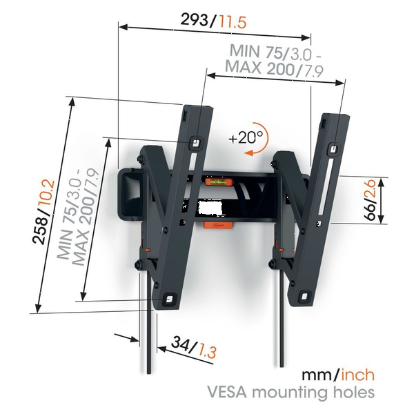 Фото - Кріплення для телевізора Vogels TVM 3213 Black