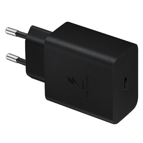 Фото - Мережевий зарядний пристрій Samsung 45W Compact Power Adapter C to C Cable Black (EP-T4510XBEGRU)