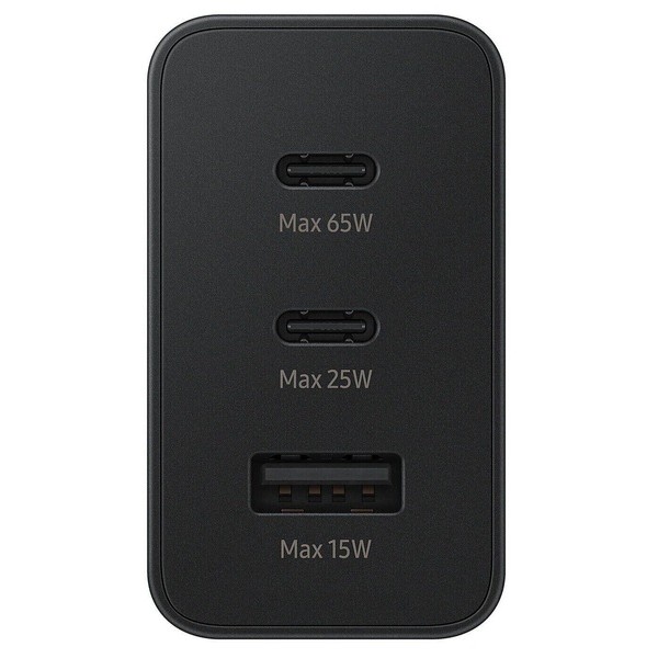 Фото - Мережевий зарядний пристрій Samsung Trio 65W 2 Type-C+USB Black /EP-T6530NBEGRU