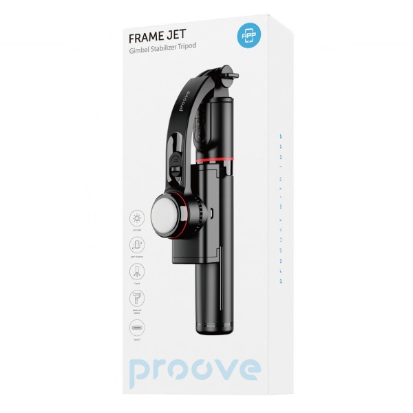 Фото - Трипод для селфи Proove Frame Jet Gimbal Stabilizer black (MPFJ00010001)