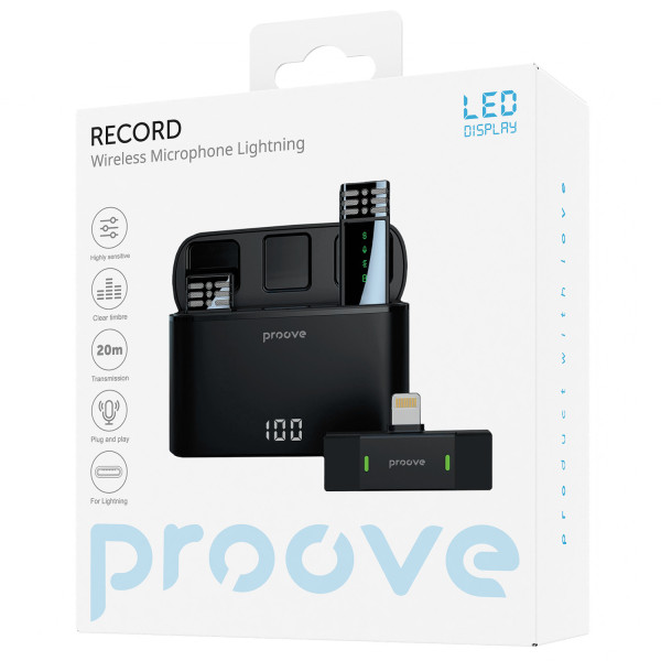 Фото - Микрофон для смартфона Proove Record Lightning Black