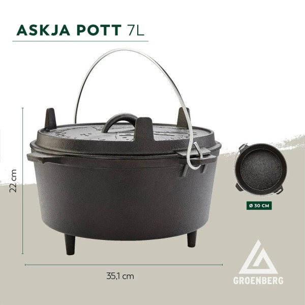 Фото - Казан Groenberg Askja Pot 30 см 7 л Black (266017)