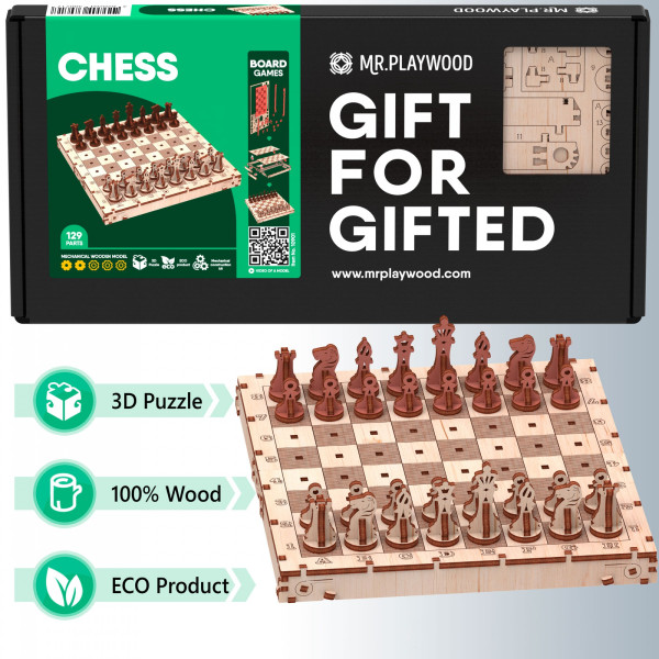 Фото - 3D пазли Mr.Playwood Шахи механічні (10901)