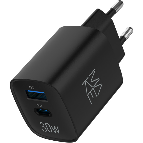 Фото - Мережевий зарядний пристрій MAKE 30W GaN PD + QC3.0  Black (MCW-3021GBK)