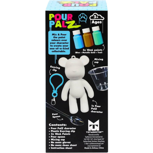 Фото - Набір для декупажу та розпису Pour Palz Брелок Ведмедик в ас.(GS-G08162)