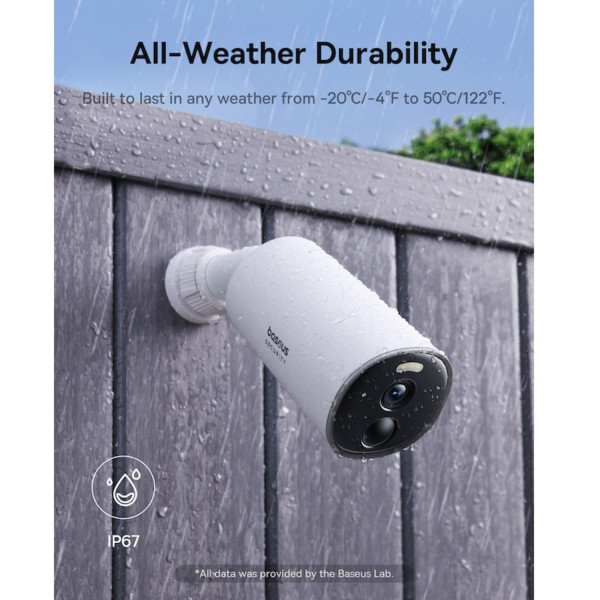 Фото - IP-камера Baseus Security B1 Outdoor Camera 2K White (S0SV002130)