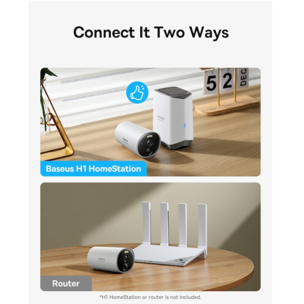 Фото - IP-камера Baseus Security B1 Outdoor Camera 2K White (S0SV002130)