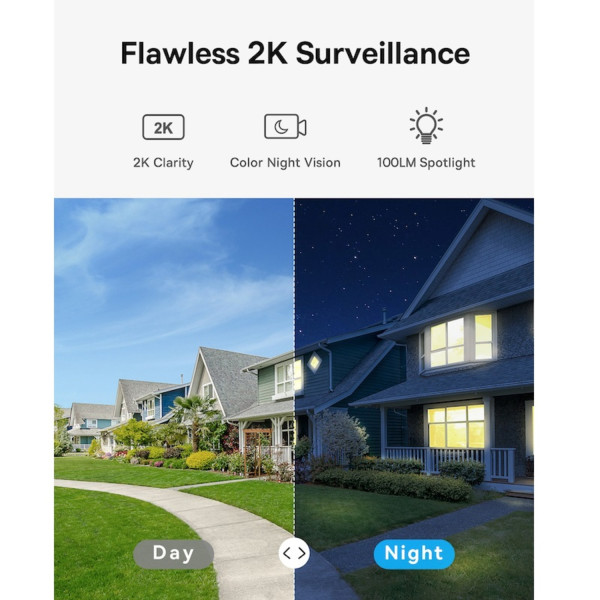 Фото - IP-камера Baseus Security B1 Outdoor Camera 2K White (S0SV002130)