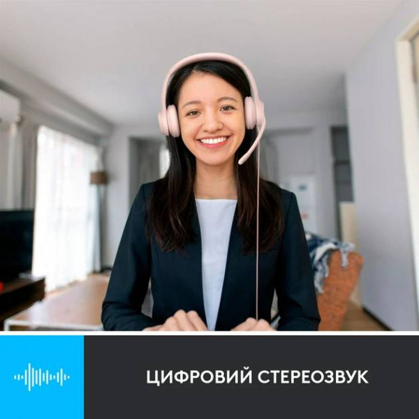 Фото - Гарнітура дротова Logitech H390 USB Rose (981-001281)
