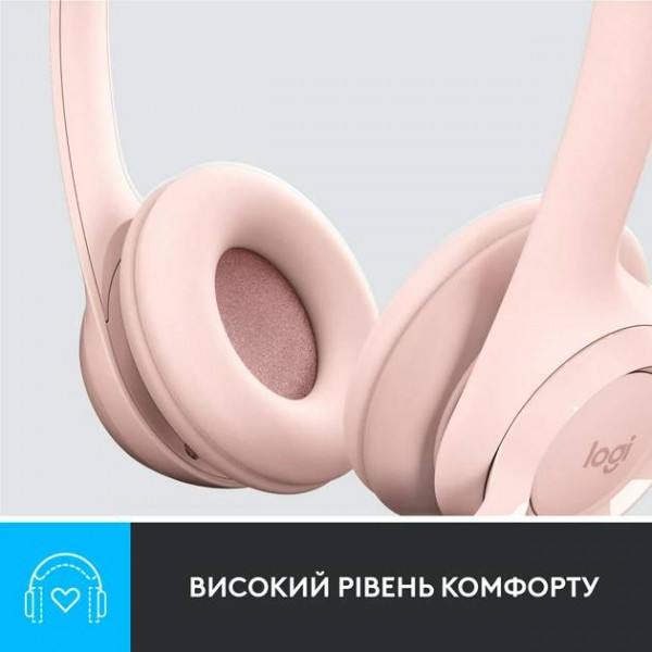 Фото - Гарнітура дротова Logitech H390 USB Rose (981-001281)