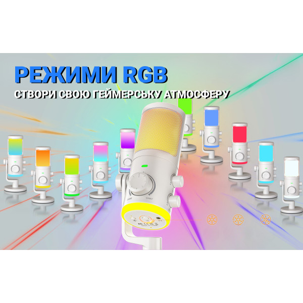 Фото - Микрофон для компьютера проводной Fifine AM6W USB White