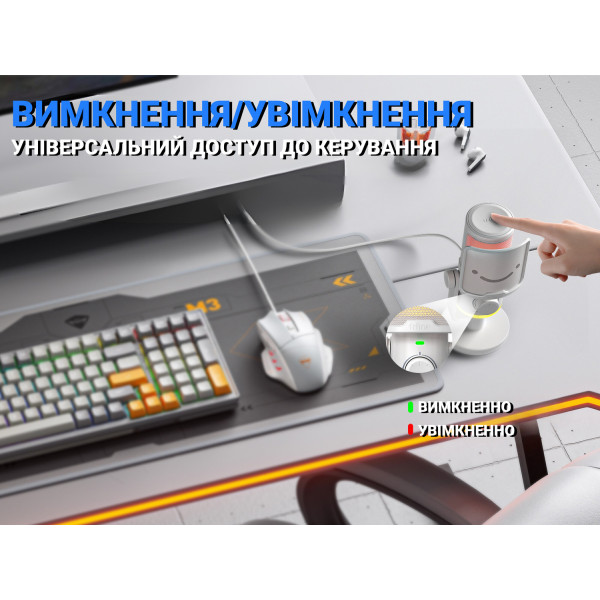 Фото - Микрофон для компьютера проводной Fifine AM6W USB White