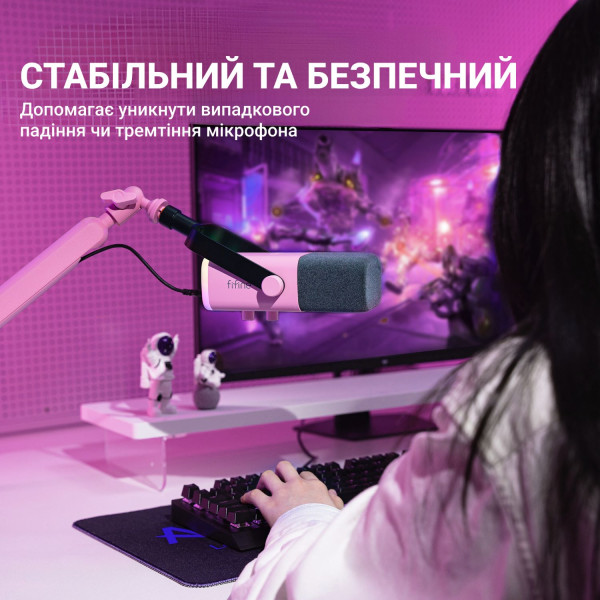 Фото - Стойка-пантограф для микрофона Fifine BM88P Pink