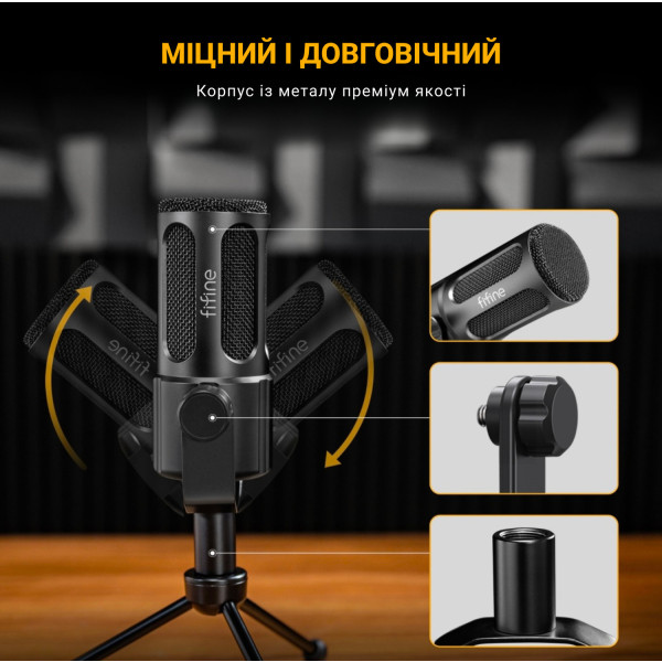 Фото - Мікрофон до комп'ютера Fifine Tank 1 XLR Black