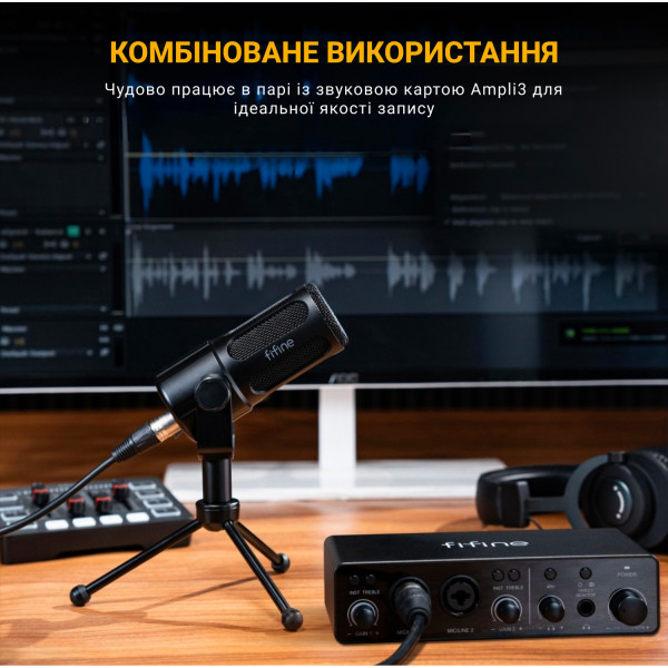 Фото - Мікрофон до комп'ютера Fifine Tank 1 XLR Black