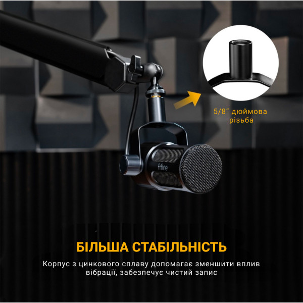 Фото - Мікрофон до комп'ютера Fifine Tank 1 XLR Black