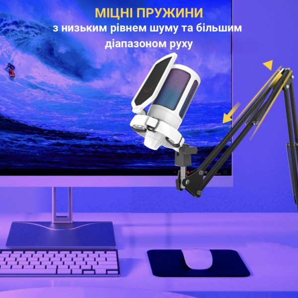 Фото - Мікрофон до комп'ютера Fifine A6TW USB White