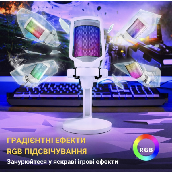 Фото - Мікрофон до комп'ютера Fifine A6TW USB White