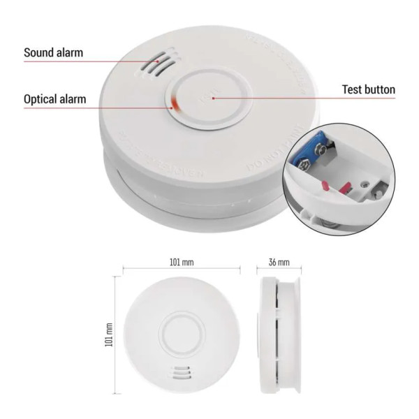 Фото - Бездротовий датчик задимлення EMOS сповіщувач P56503X