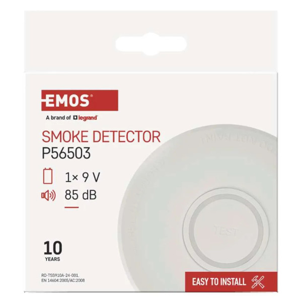 Фото - Бездротовий датчик задимлення EMOS сповіщувач P56503X